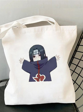 火影忍者帆布袋Naruto晓组织动漫周边学生单肩书包男女手提拎包潮