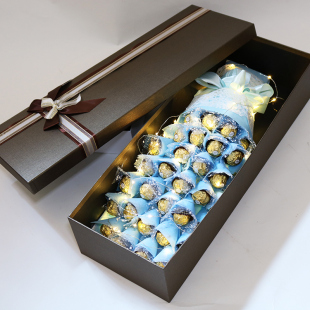 创意情人节礼物发光33颗巧克力花束礼盒送男女朋友闺蜜生日表白