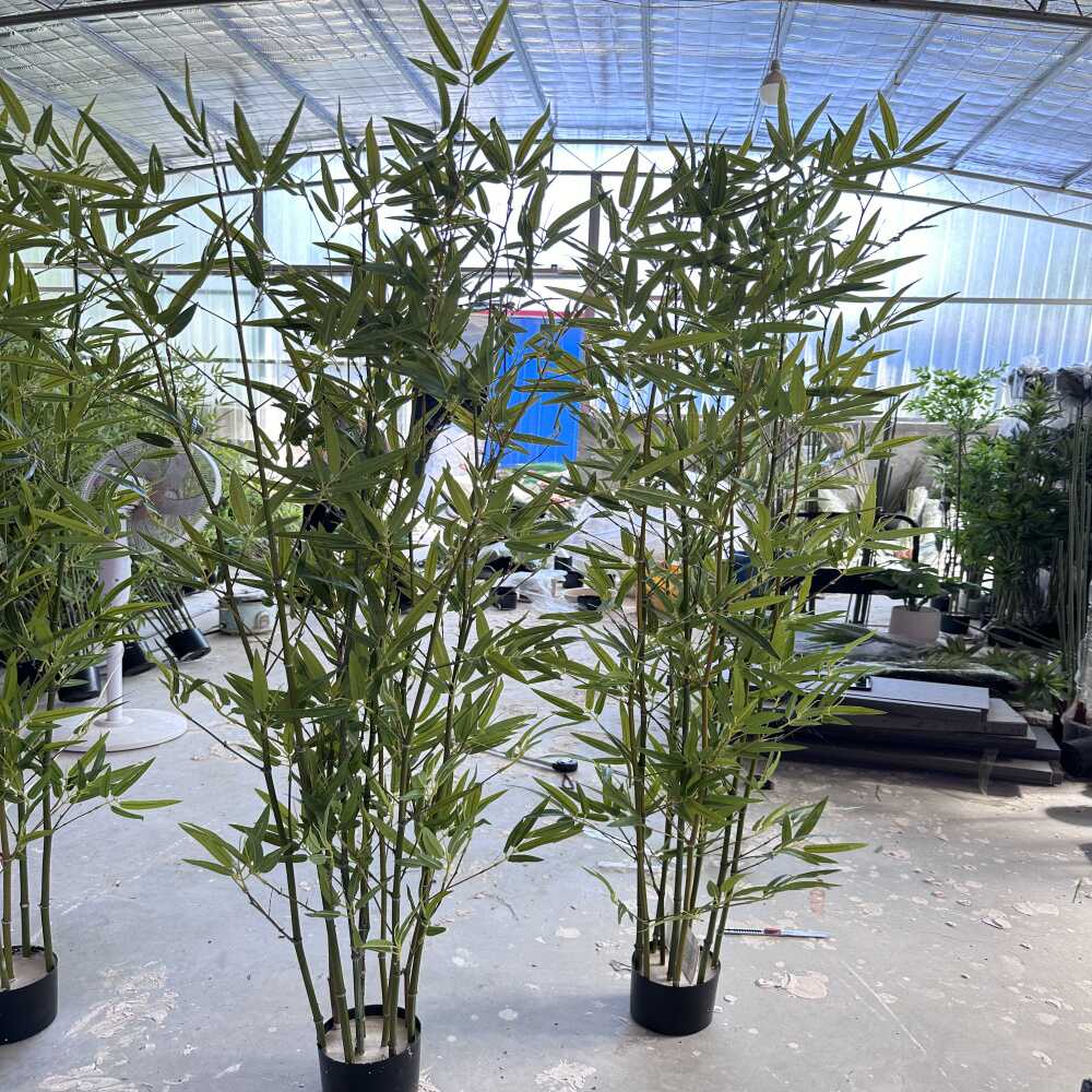 围栏造景装饰绿植假竹子新中式