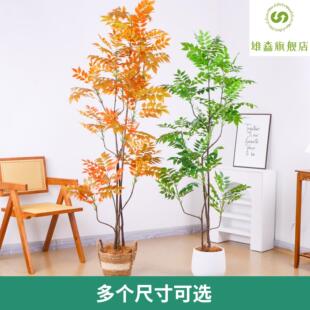 苏之泽仿真景观 仿真漆木树 黄叶绿叶可选 家居装饰品 简约大方