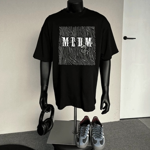 T恤男女夏情侣潮牌ins夏季 STA.MEDM重磅宽松休闲小众美式 复古短袖