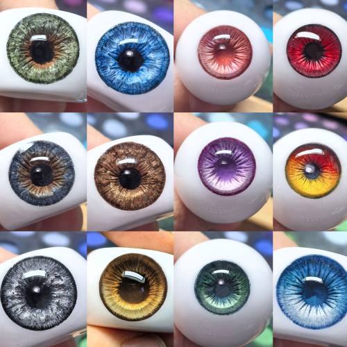 BJD眼珠超大尺寸半球球型船型定制20 30 40 一分二分真人风石膏眼