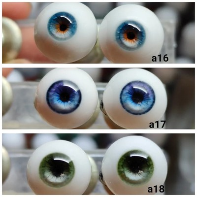 BJD眼珠石膏眼耐黄化立体真人风手刻眼纹3分4分6分bjd眼珠可定制