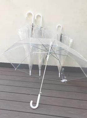 一次性透明加厚长柄雨伞哥婚礼