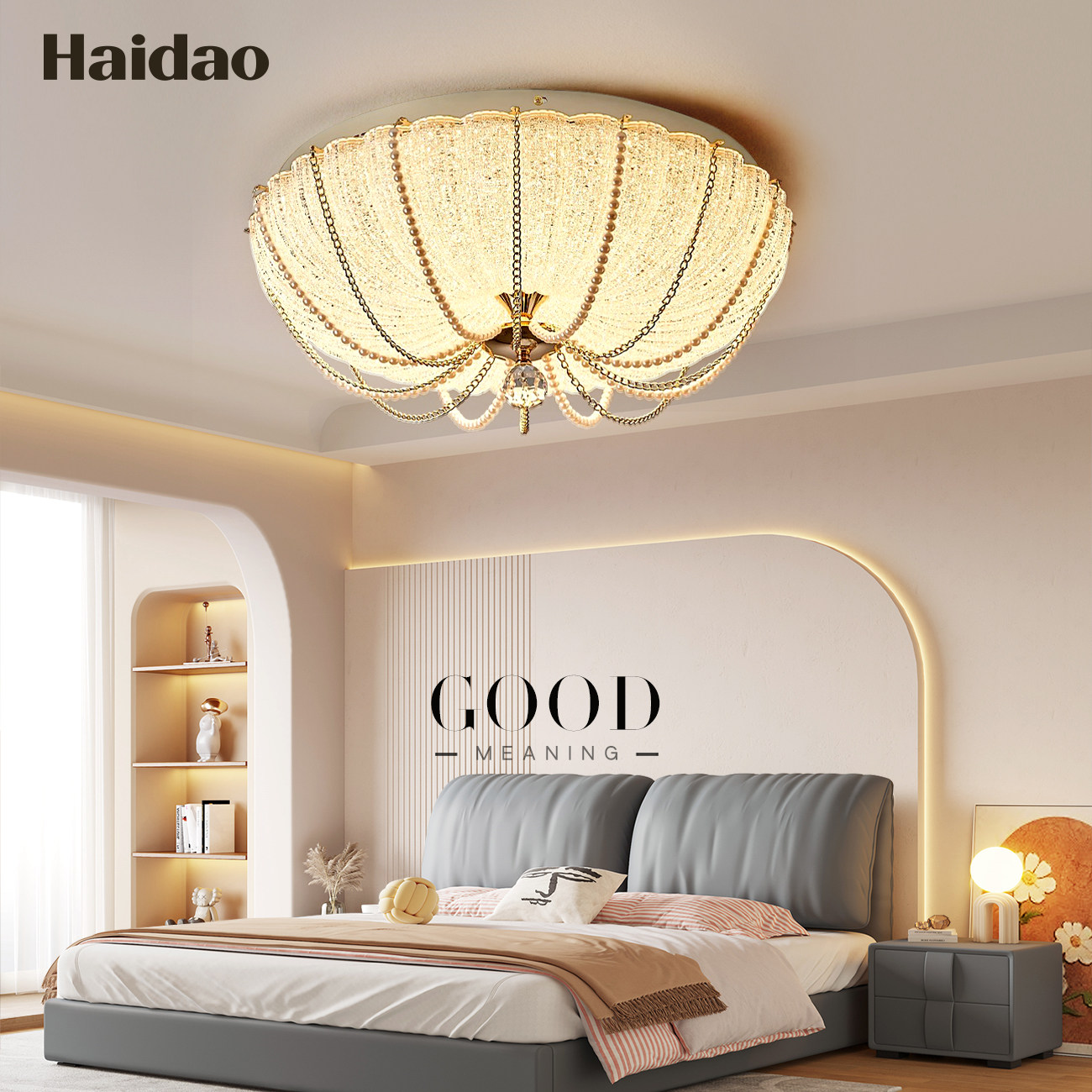 卧室灯吸顶灯轻奢艺术南瓜水晶玻璃主卧书房灯简约现代护眼房间灯,家装灯饰光源,餐厅/卧室/书房吸顶灯,淘宝优惠券,粉丝福利购,淘宝优惠卷