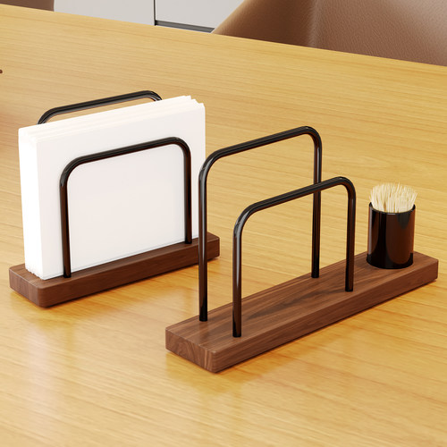 胡桃木创意纸巾架酒店餐厅餐巾纸