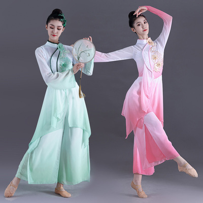 胶州秧歌服雪纺古典扇子舞