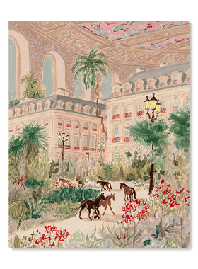 【绝美！Yukiko新款合集】法式中古风装饰画芯轻奢复古挂画马插画