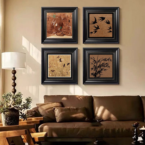 美式复古客厅挂画组合