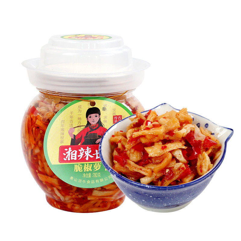 湖南特产下饭菜780g辣椒萝卜干农家自制剁辣椒料手工脆椒湘辣世家