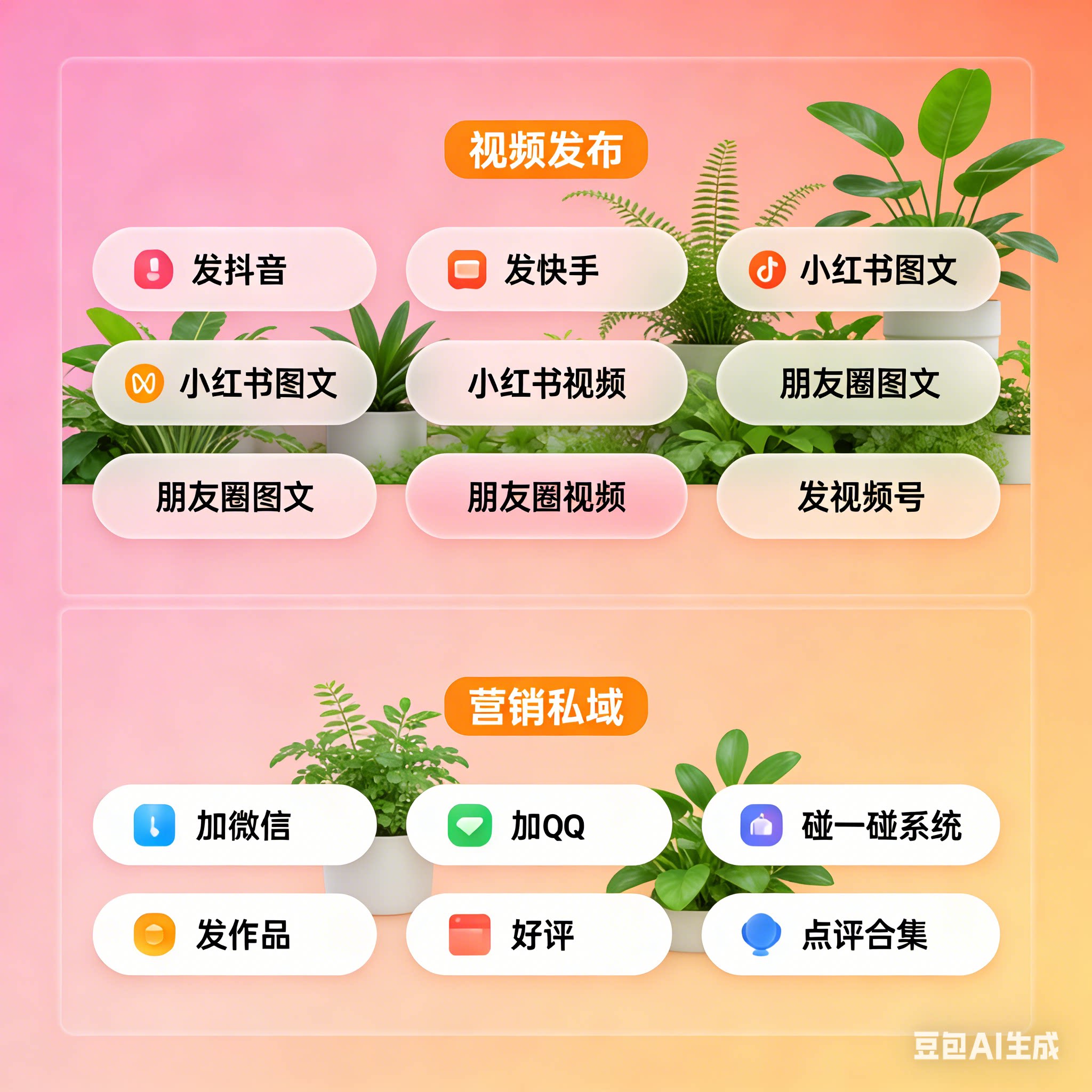 nfc碰一营销系统卡片ai自动生成视频制作文案大众好评点评团购 - 实物图