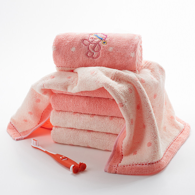 金号儿童毛巾纯棉可爱卡通4条装