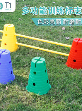 幼儿园感统训练器材家用儿童小跨栏篮球标志桶障碍物足球训练器材