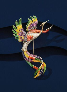 复古中国风彩色配饰优雅凤凰气质