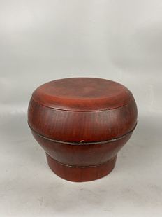 明清古典 十里红妆圆形木桶摆设桶文玩桶摆件中式