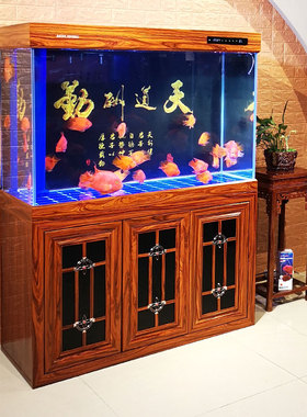 闽江超白鱼缸水族箱客厅家用落地1.5米中大型底滤免换水生态鱼缸