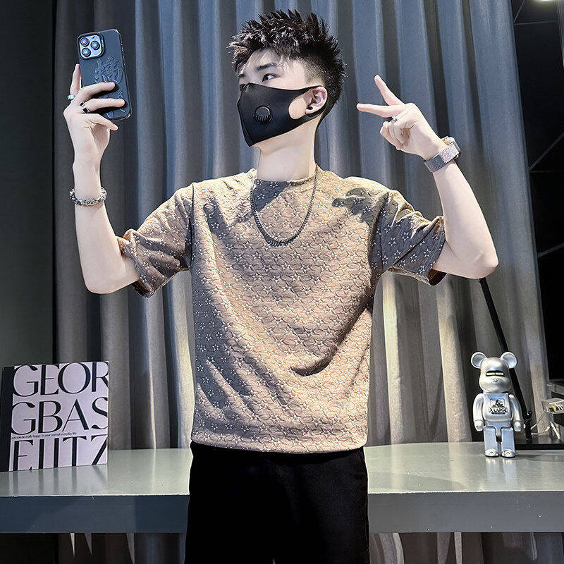 矮个子小码男装夏季潮流短袖T恤男S号XS号修身半截袖瘦人小号体恤