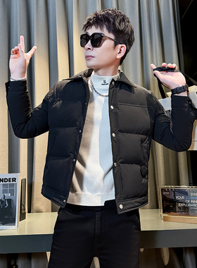 155矮个子小码男装冬季加厚棉服S号XS码修身短款棉袄加厚保暖棉衣