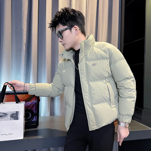 矮个子潮牌立领棉服男冬季加厚保暖外套XS155修身短款棉衣S号棉袄