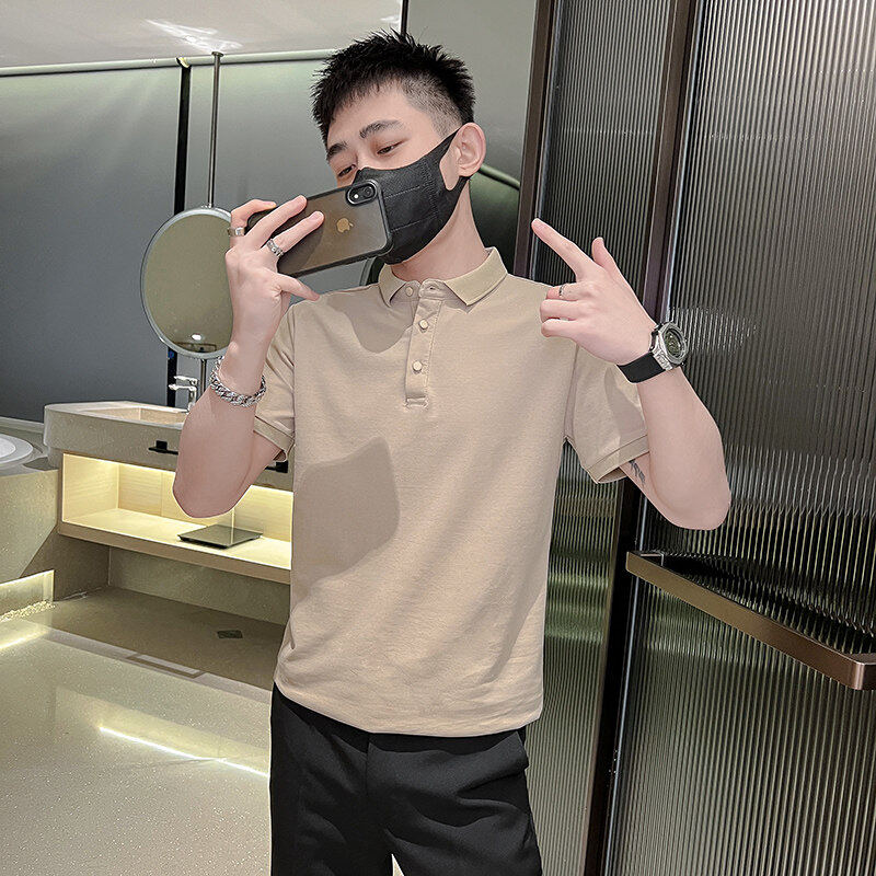 小码男装纯色POLO衫男夏季百搭翻领短袖T恤矮小个子S号XS码半截袖