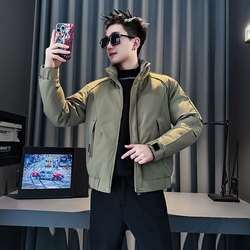 S号XS155小码棉衣男冬季保暖加厚外套小个子修身工装棉服百搭棉袄