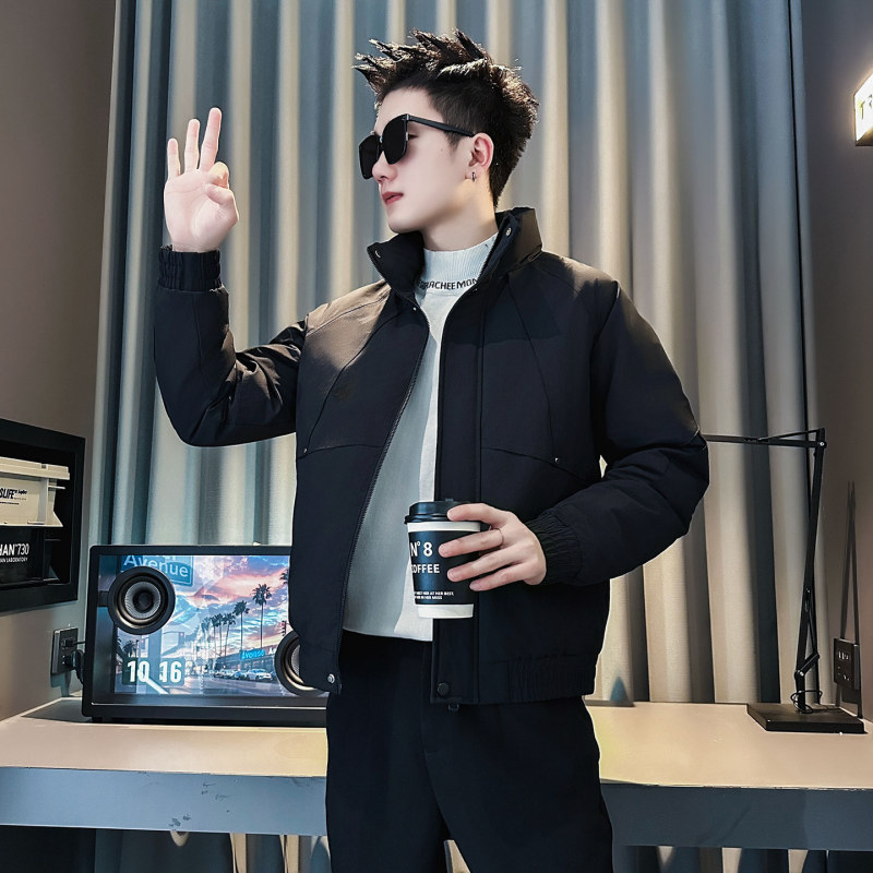 XS155小个子立领棉衣男冬季纯色