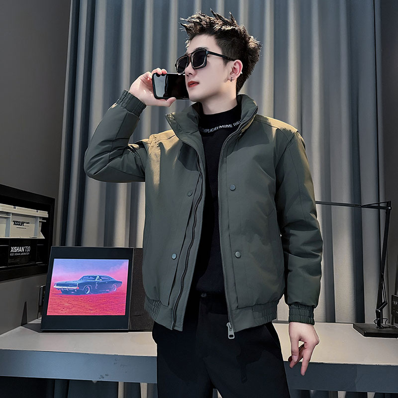 155矮个子纯色立领棉衣男S号冬季