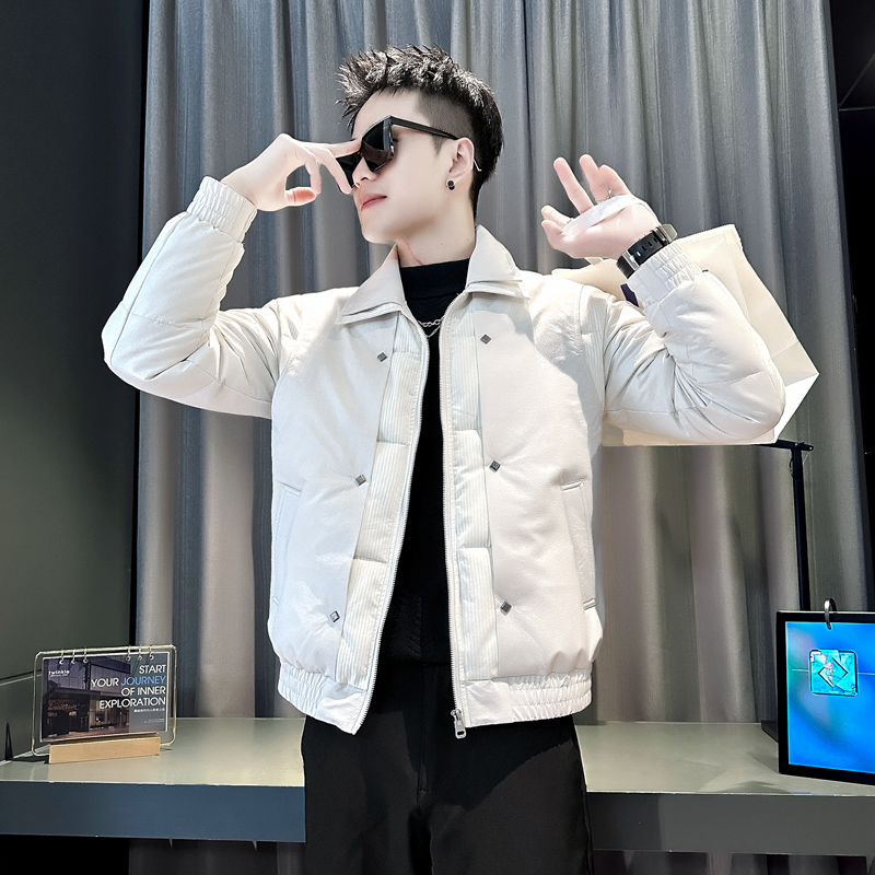 冬季小码男翻领棉服XS155