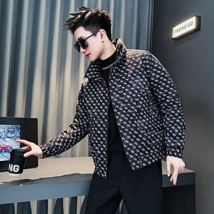 矮个子立领棉衣男加厚外套潮牌字母棉袄子冬季潮流XS小码休闲棉服