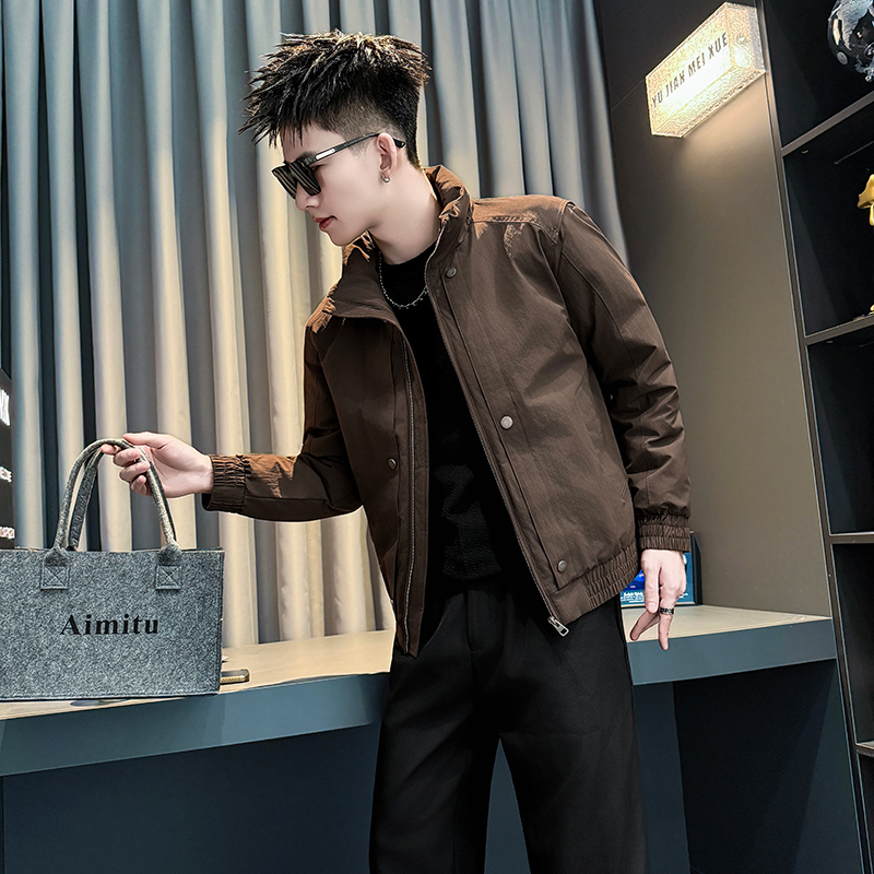 小码棉衣男冬季潮牌立领棉服