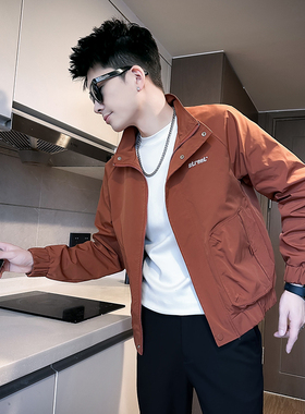 XS155小码男装矮小个子外套男春季薄款夹克简约百搭S号立领上衣潮