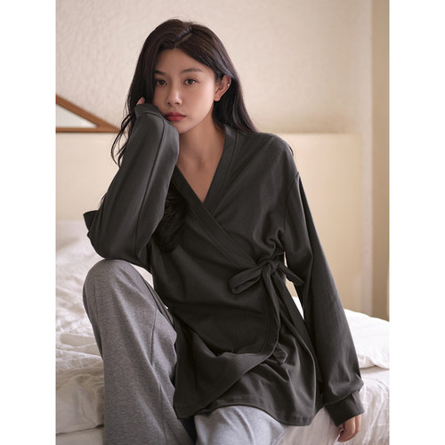 女纯棉和服家居服孕妇哺乳套装
