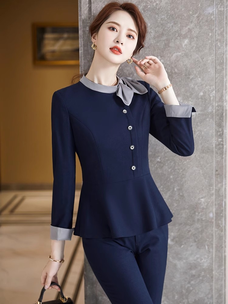 沐娅菲酒店前台工作服西服套装女职业女款修身高级感西装OL气质经
