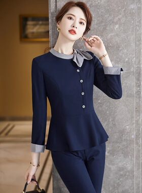 沐娅菲酒店前台工作服西服套装女职业女款修身高级感西装OL气质经