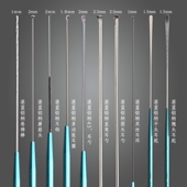天艺湛蓝防滑铝柄专业采耳工具套装 卷棉棒挖耳勺耳朵工具挖耳神器