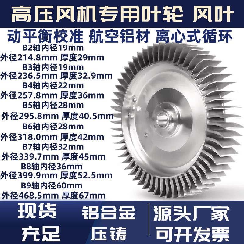 格凌高压风机配套叶轮 鼓风机叶片 旋涡气泵风机配套风叶