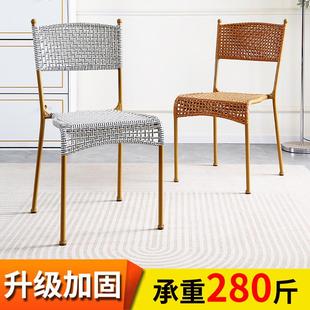 藤椅小藤椅子客厅藤椅子配茶几椅靠背椅儿童椅轻便可重叠休闲椅子