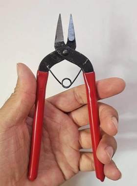 平口钳6寸饰品手工挂圈制作钳子串珠工具夹持尖嘴钳长红柄家商用