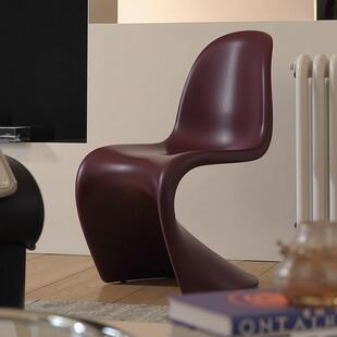 极简风潘东椅塑料椅子可叠放加厚家用餐椅轻奢靠背椅高级感潘通椅