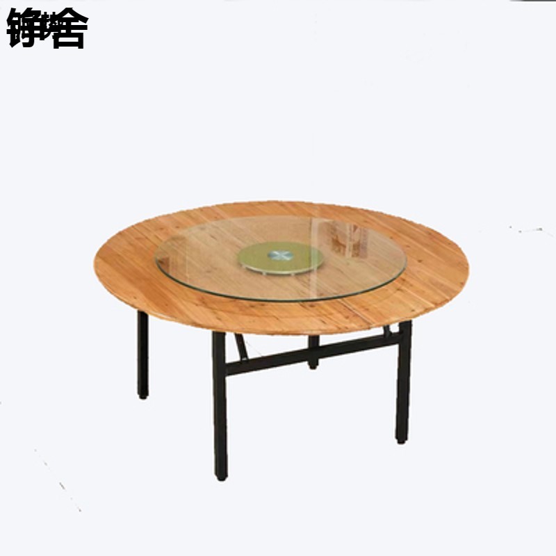 1.5米1.6米1.8米2米家用酒店实木大圆桌子面圆形折叠餐桌圆台面板