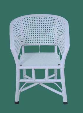 藤椅单人靠背椅矮复古老式单个竹怀旧小休闲家用编织椅子老人藤椅
