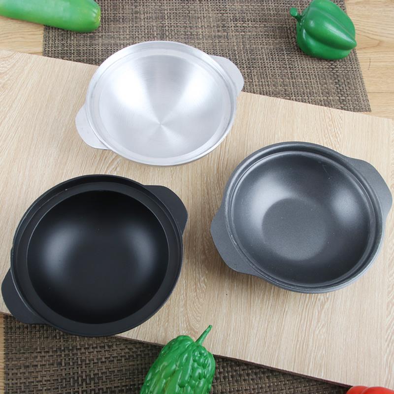 商用铝合金煲仔不粘锅家用砂锅平底锅黄焖鸡煲炖锅火锅汤锅小火锅