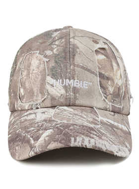 CASH COWS 复古水洗刺绣做旧破洞双层树枝迷彩情侣鸭舌帽平替ERD