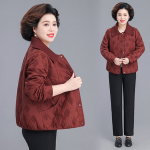 外套中老年女休闲短款妈妈上衣春
