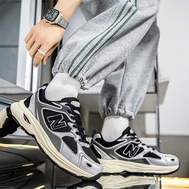 纽巴仑男鞋N字鞋休闲百搭防滑橡胶时尚内敛耐磨大底复古未来 2019