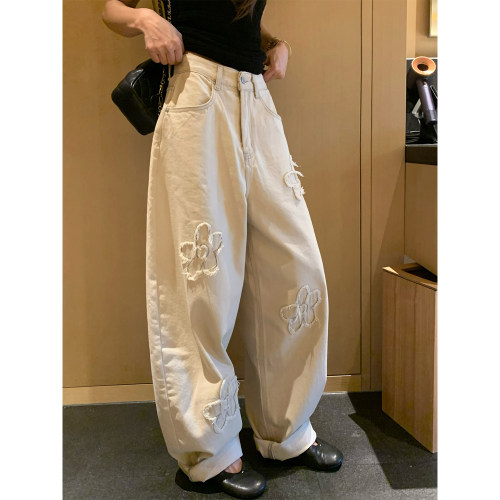 春夏季韩系时髦设计感牛仔裤女