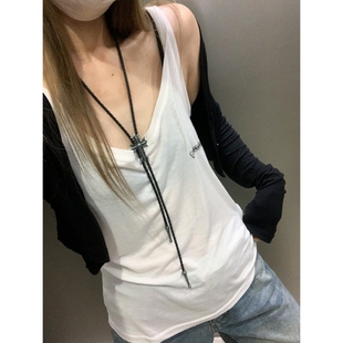 度假简约百搭上衣 薄透天丝醋酸凉感背心 留下 1992