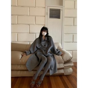 不过时手工高克重秋冬宽松双面羊绒大衣女 人生大衣经典 留下 1992