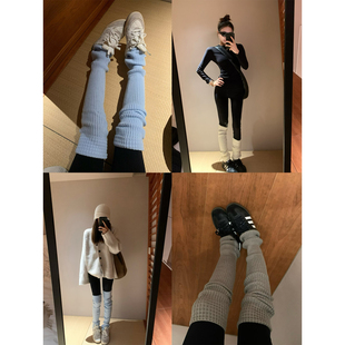 保暖护腿运动堆堆长袜女 纯色瑜伽袜套女长筒过膝秋冬季 留下 1992