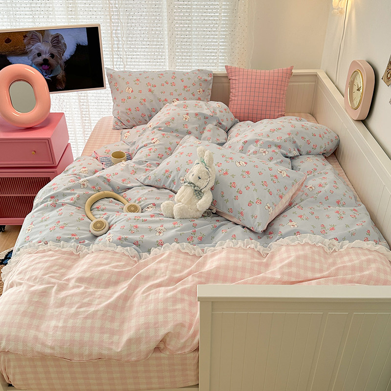 韩式少女系列40S加厚纯棉四件套
